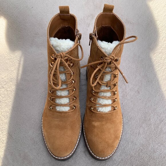 Crown & Ivy Naomi Genuine Suede Boots Sz 7.5 NWT - Picture 9 of 16